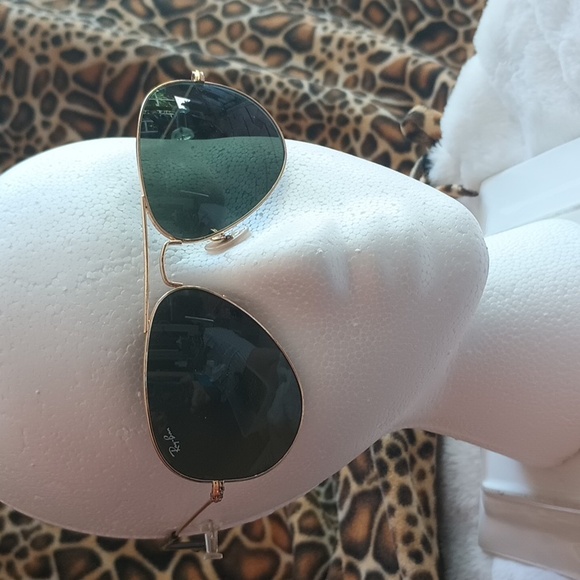 Ray-Ban aviator style sunglasses, gold frame main image 5